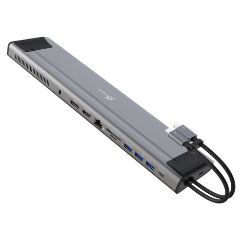 J5create USB-C Stație de andocare cu HDMI/DisplayPort 4K PD Ethernet Argintiu (JCD552-N)