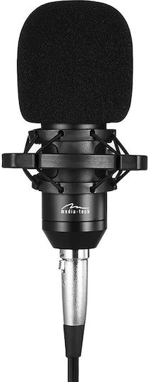 Media-Tech 333926 Комплект Микрофон XLR / USB Настолен за Студио в Черен Цвят