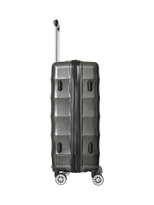 CAT Large Travel Suitcase Hard Black with 4 Wheels Height 75cm 84495-01