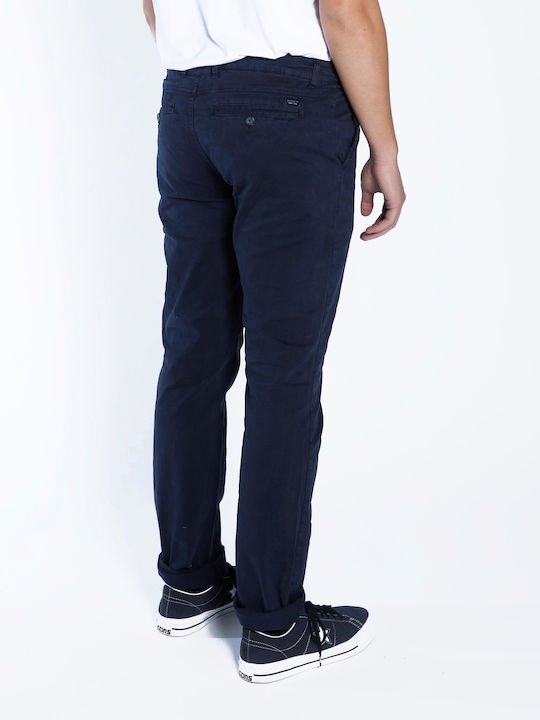 Trousers Chino Elastic Navy Blue