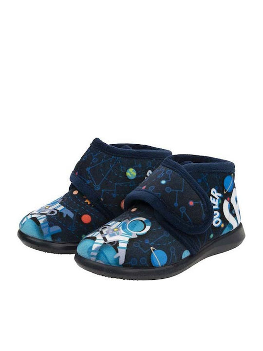 Kids Slippers Boots Blue Space