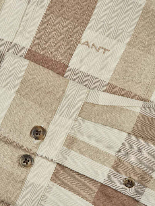 Gant Herrenhemd Langärmelig Beige