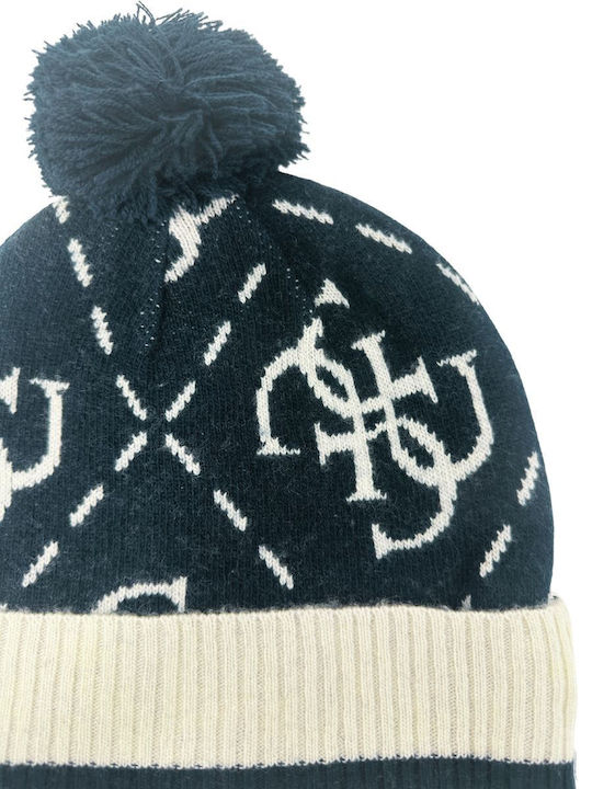 Guess Beanie Γυναικείος Σκούφος Πλεκτός σε Μπλε χρώμα