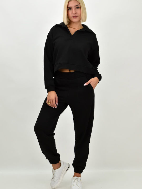 Women's Athletic Blouse Long Sleeve Black