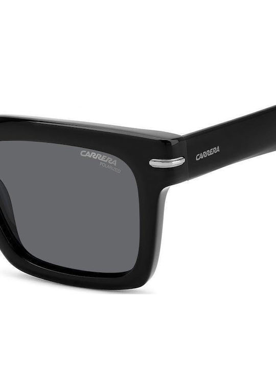 Carrera Men's Sunglasses with Black Horn-Rimmed Frame and Grey Polarized Lens 316/S 807/M9