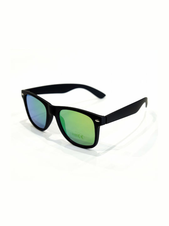 L'Espoir Paris Sunglasses with Black Acetate Frame and Multicolour Mirrored Lenses SNG08