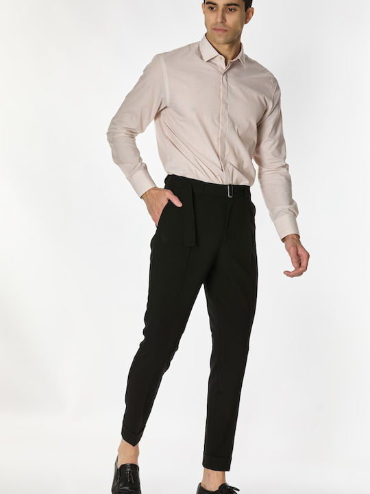 Langärmlig Baumwolle Hemd Beige