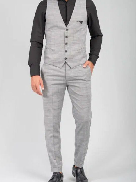 Vittorio Artist Men's Vest Slim Fit Gray