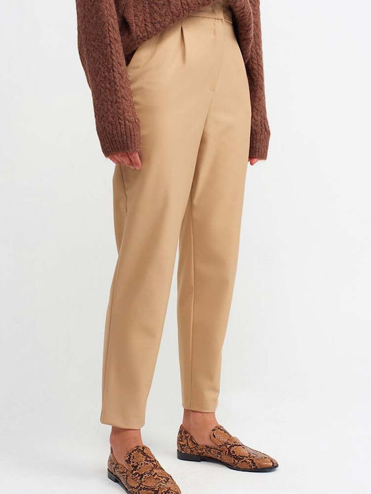 Women's Fabric Trousers Beige