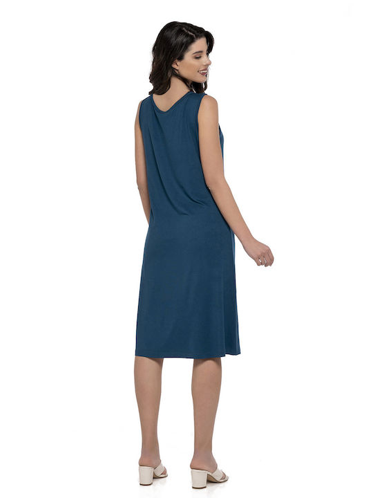 Clio Lingerie Summer Midi Dress Blue