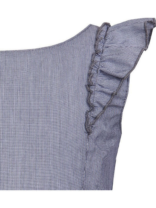 Kinder-Crop-Top Ärmellos Blau
