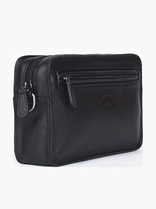 Leder Herrentasche Handtasche Schwarz