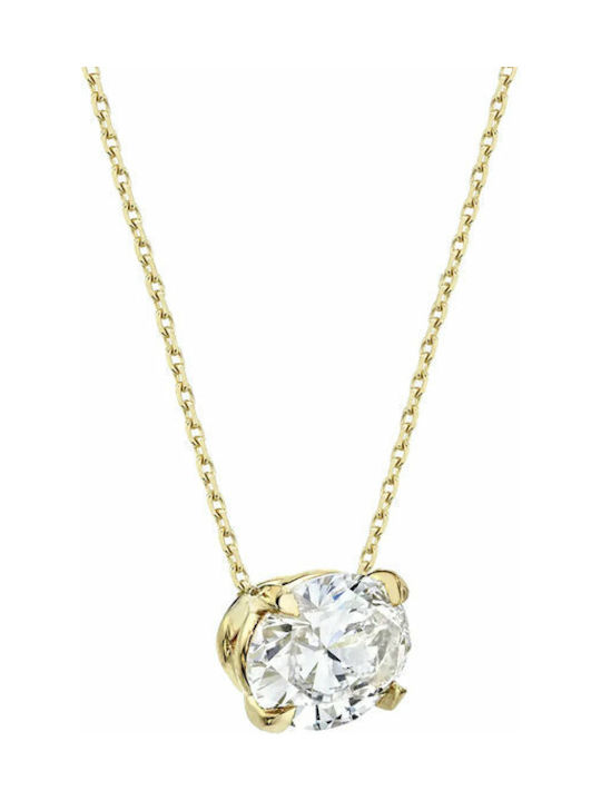 Petra Necklace from Gold 14K with Zircon