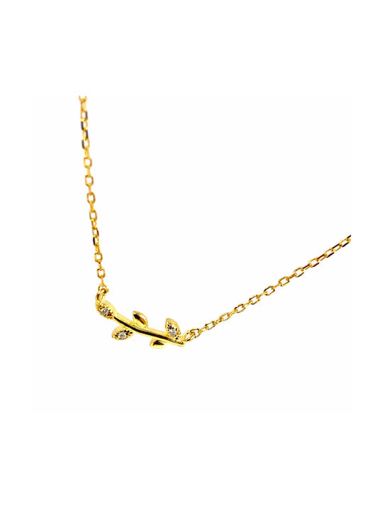 CHrysolithos Necklace from Gold Plated Silver with Zircon