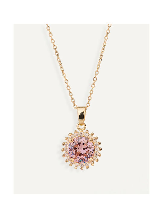 StanStefan Necklace from Gold Plated Steel with Zircon