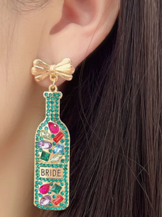 Tatu Moyo Earrings Gold Plated with Stones