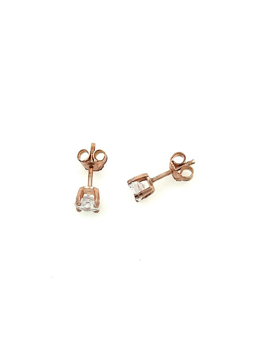 CHrysolithos Earrings made of Pink Gold with Stones