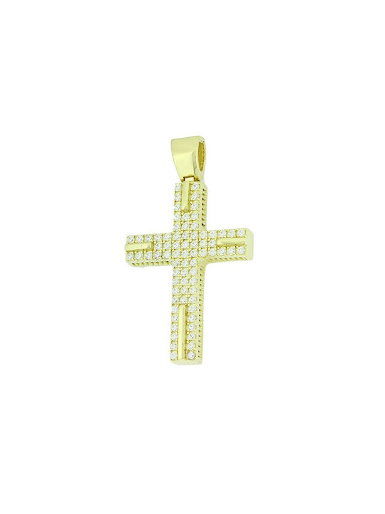 Gold Cross 14K Double Sided