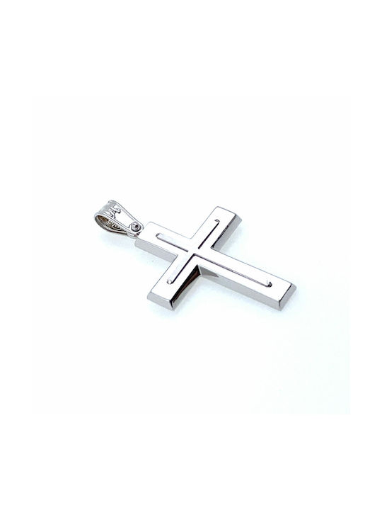 Weißgold Kreuz 14K