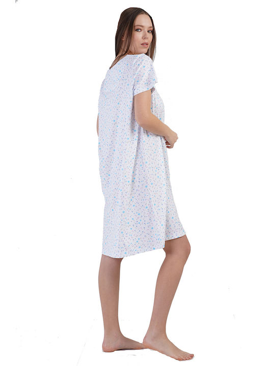 Vienetta Secret Summer Cotton Women's Nightdress White Vienetta Vienetta