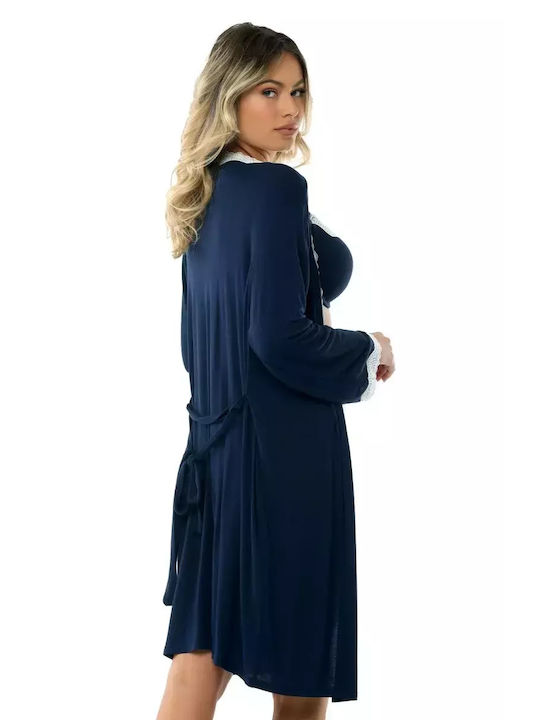 Bonatti Winter Women's Robe Navy Blue