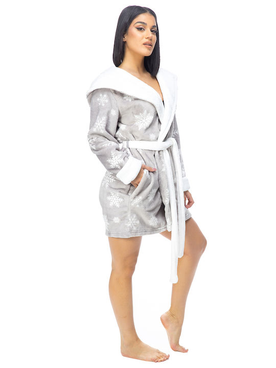 Koyote Winter Women's Fleece Robe White