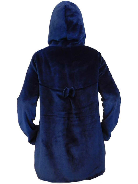 Koyote Winter Women's Fleece Robe Blue