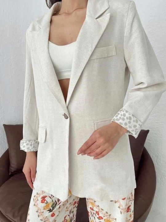 Sou Blazer pentru femei Sacou Bej