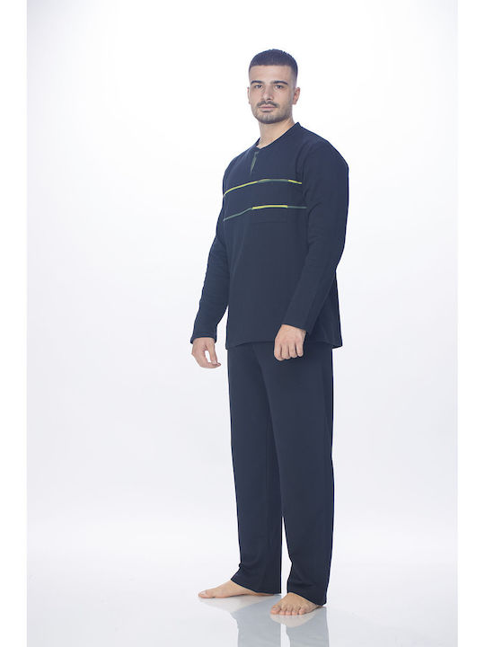 Koyote Men's Winter Cotton Pajamas Set Black