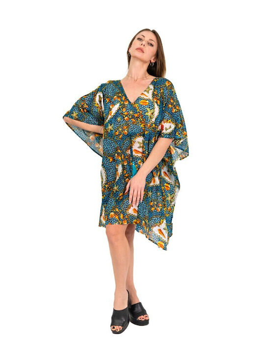 Aquablue Damen Kaftan Strand Türkis