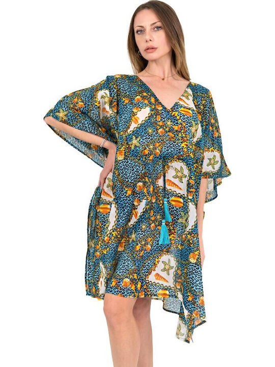 Aquablue Damen Kaftan Strand Türkis