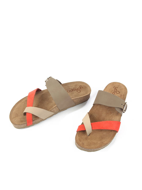 Din piele Sandale casual damă în Culoare Aur