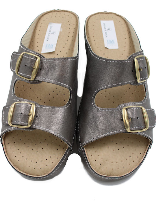 Women's Flat Sandals Anatomic in Gray Color
