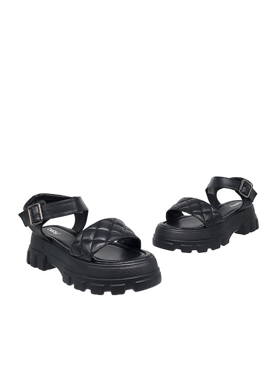 Γυναικεία Σανδάλια Flatforms Μαύρα