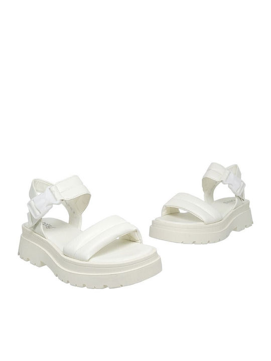 Women's Flat Sandals Flatforms in White Color