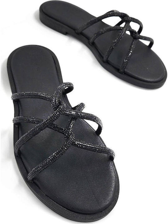 Sandale Casual Damă Din Piele Negre