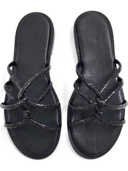 Sandale Casual Damă Din Piele Negre
