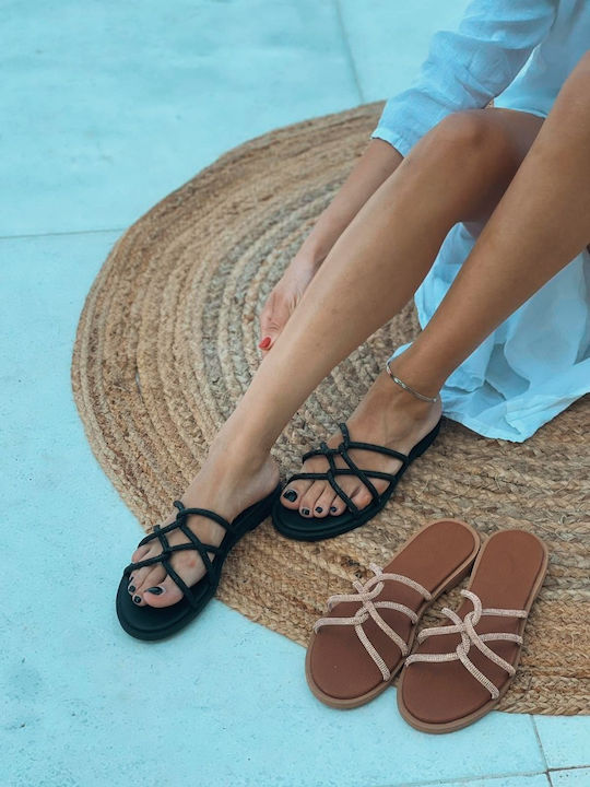 Sandale Casual Damă Din Piele Negre