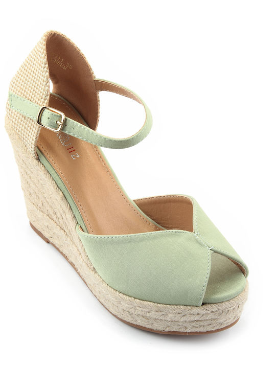 Fshoes Fshoes Women's Fabric Platform Espadrilles Green