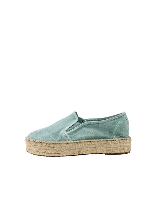 Natural World Women's Fabric Espadrilles Turquoise