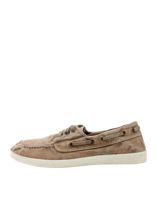 Men's Synthetic Leather Moccasins Beige