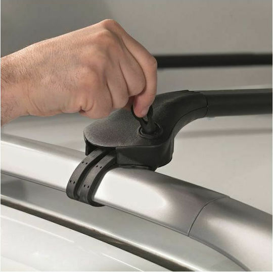 Modula Roof Bars Aluminum Open 119cm. for Cars with Factory Bars (with Roof Rack Legs) Silver