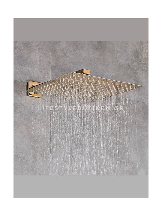 Naron Built-in Mixer & Hand Shower Set for Shower 2 Exits Inox Gold