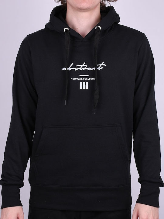 New Wave Men's Sweatshirt with Hood Black