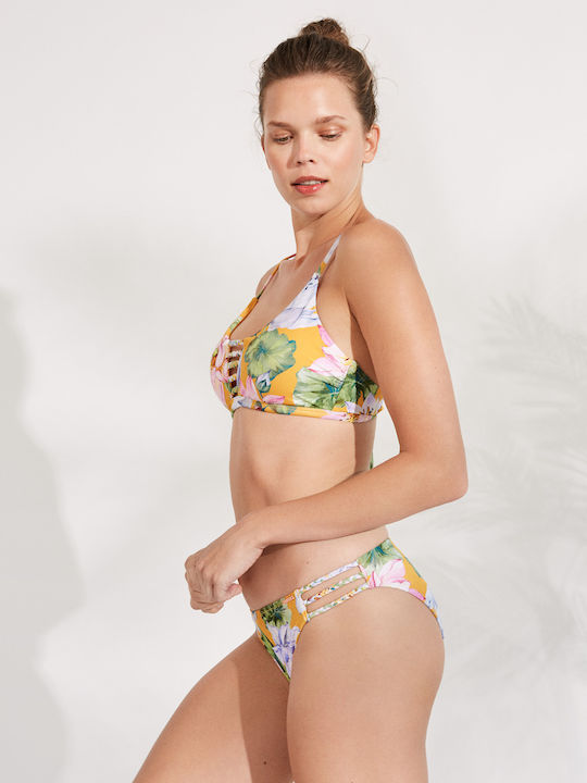 Bikini Top B Cup Floral Yellow