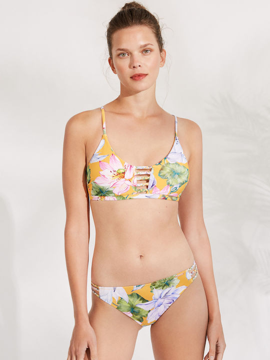 Bikini Top B Cup Floral Yellow