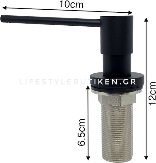 Naron Εντοιχιζόμενο Dispenser Κουζίνας Μεταλλικό Μαύρο 500ml