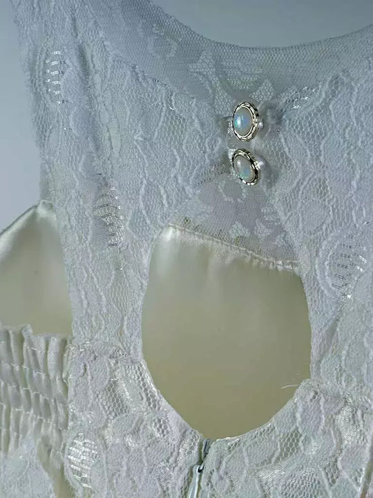 Online Ivory Baptism Dress made of Tulle