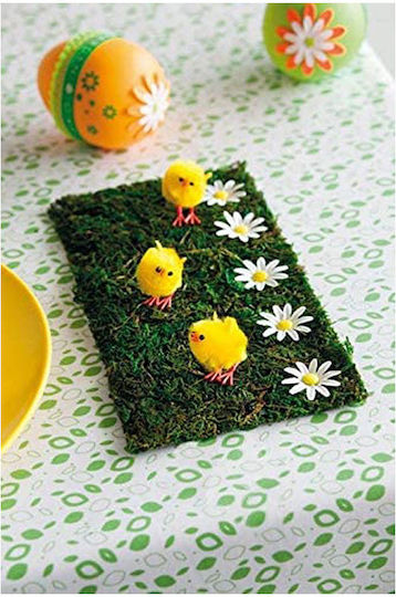 Artemio Osterdekorationselement für DIY-Bastelprojekte Grün 30x30cm.
