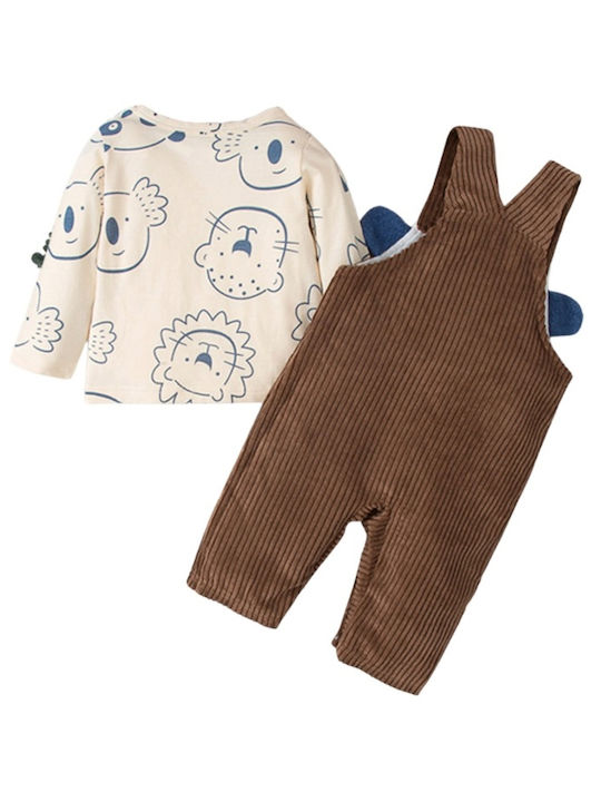 TakTakBaby Kids Set with Pants Winter 2pcs Brown